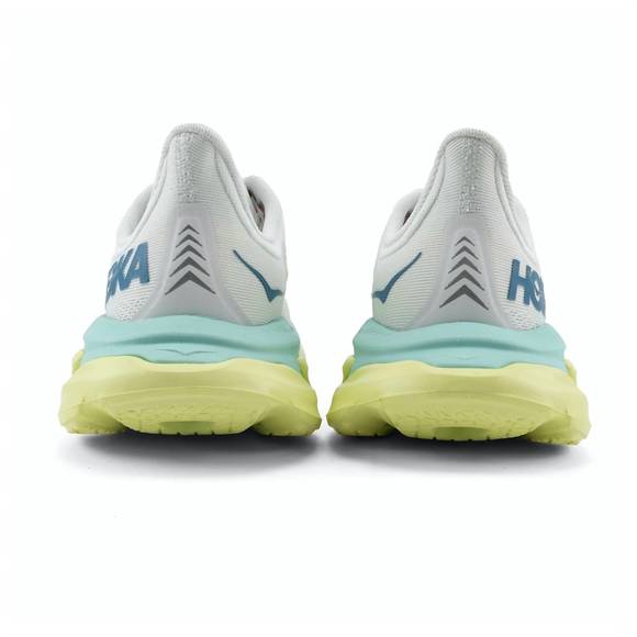 NEW HOKA women's clifton edge running shoes in blanc de blanc/blue tint - Picture 5 of 5